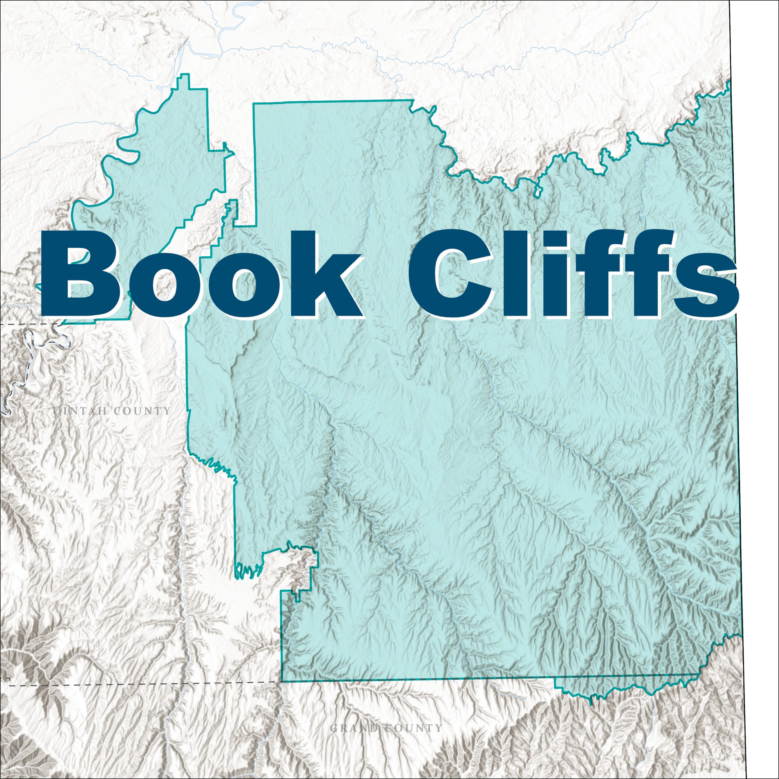 Map of  Book Cliffs travel management area