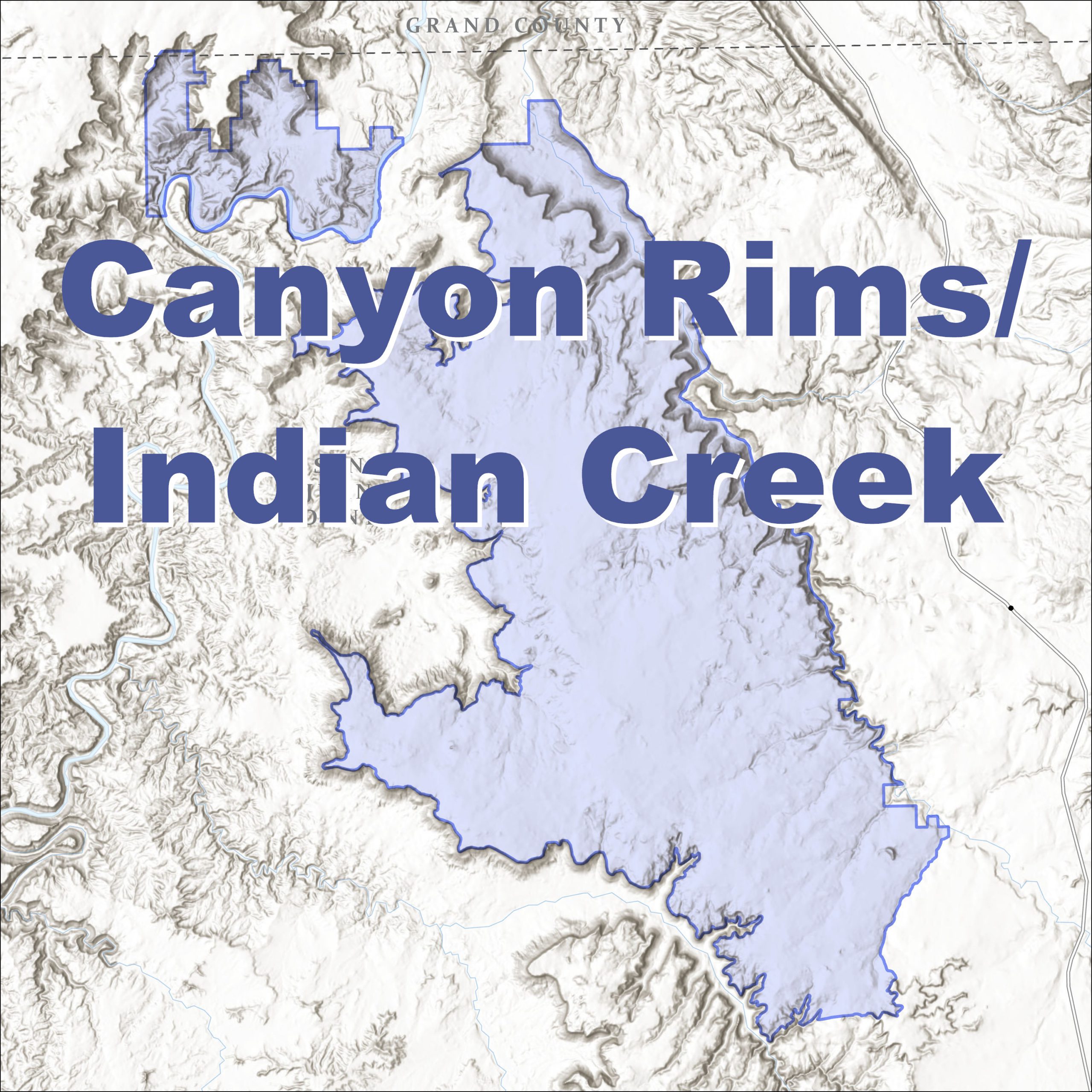Map of Canyon Rims/Indian Creek travel management area