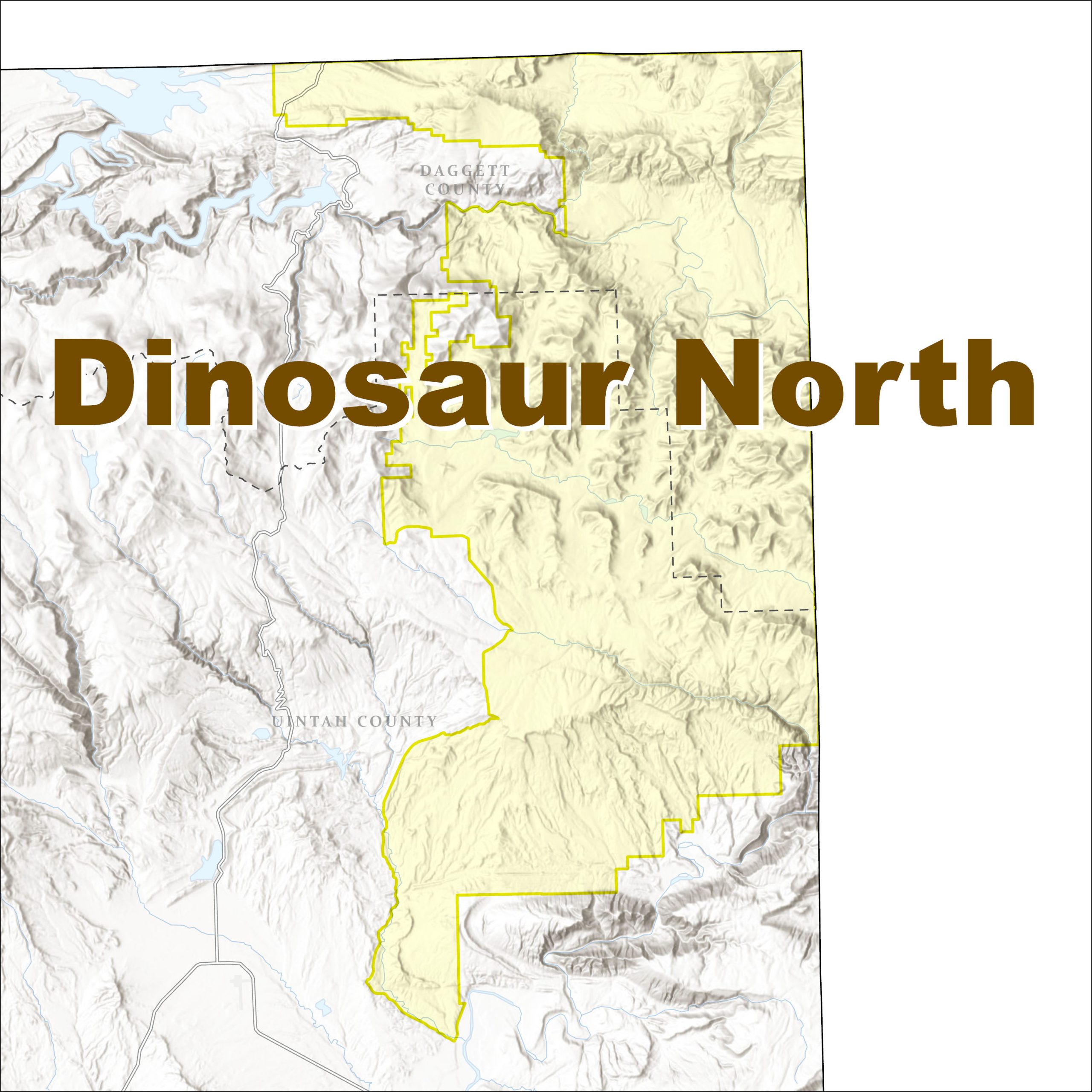 Map of  Dinosaur North travel management area
