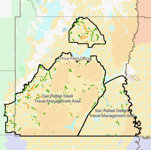 Travel Management Plan reassessment map