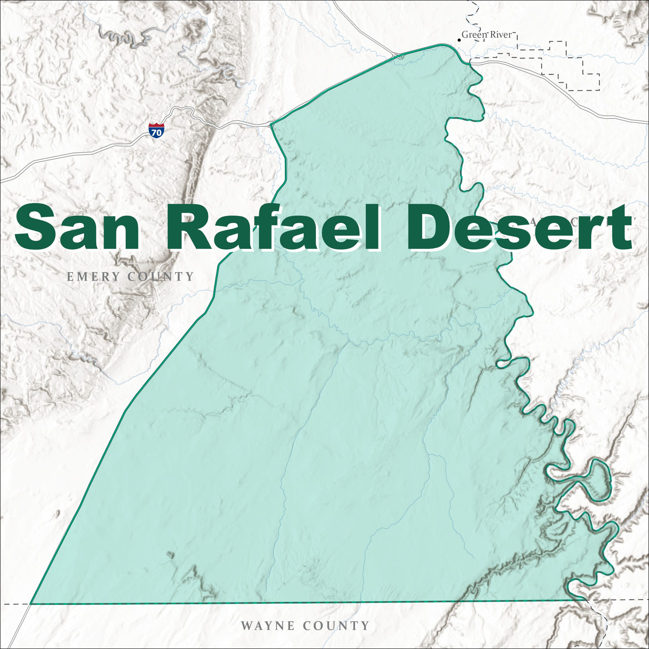Map of San Rafael Desert travel management area