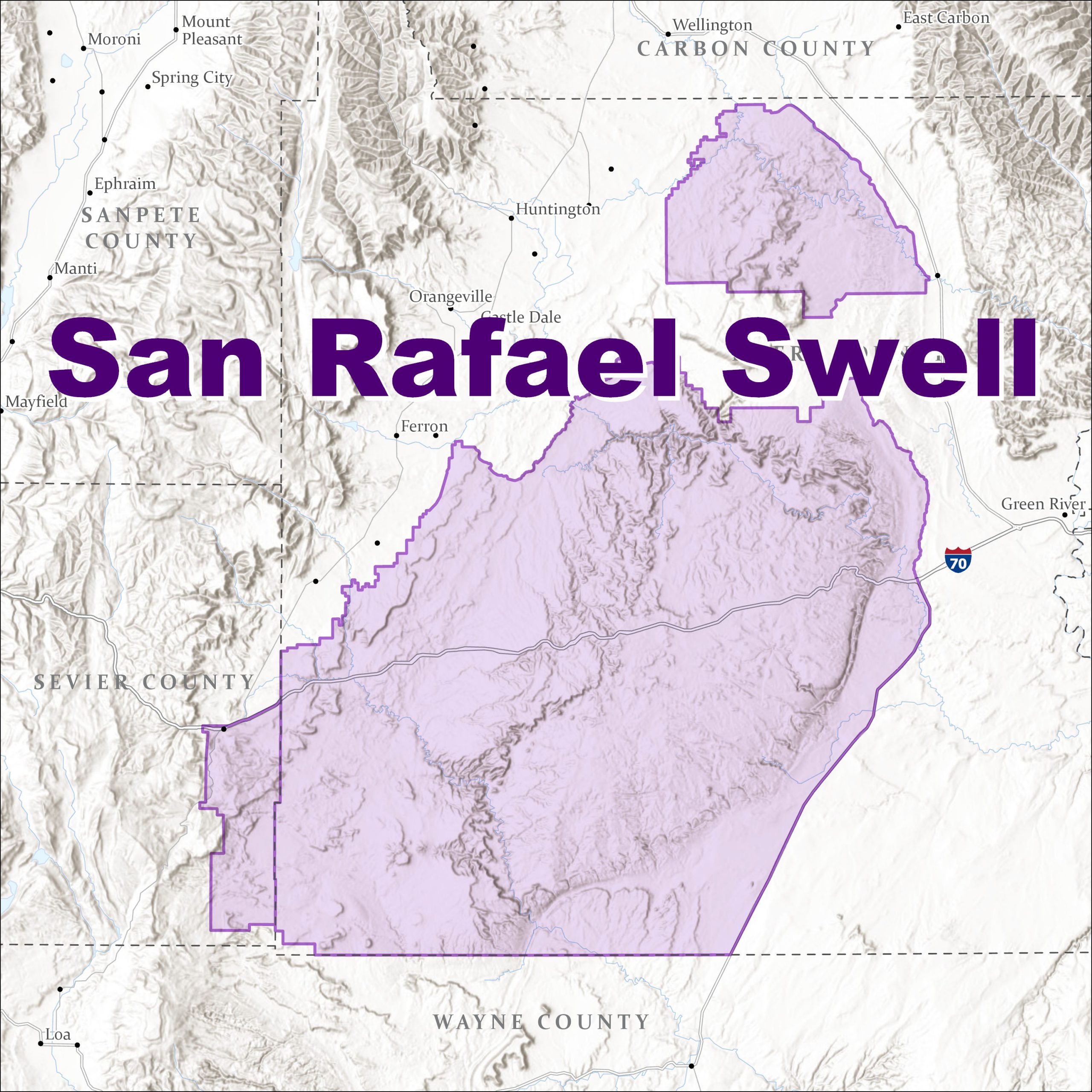 Map of San Rafael Swell travel management area