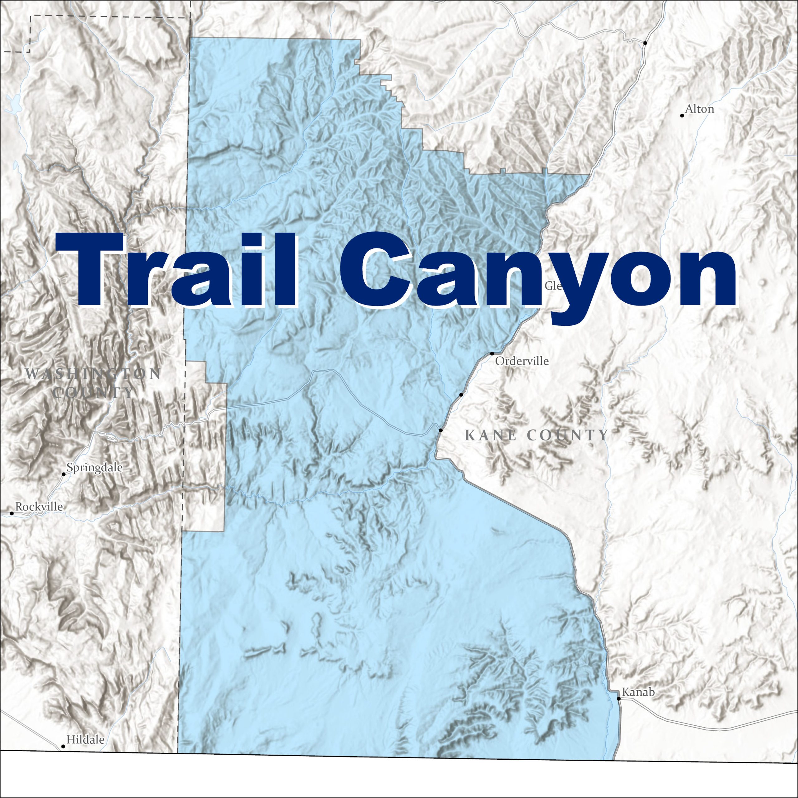 Map of Trail Canyon travel management area